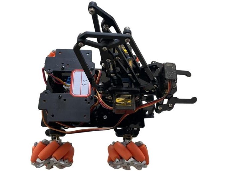 Mecanum-wheel car with a robotic arm